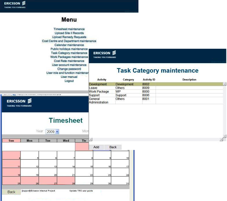 Ericsson HK Internal use Timesheet Management